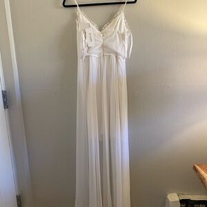 Elegant White Lace Bridal Gown